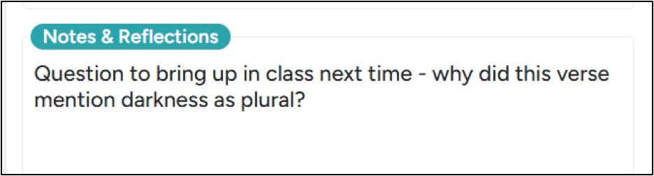 محفوظ شدہ مطالعے کے نوٹس